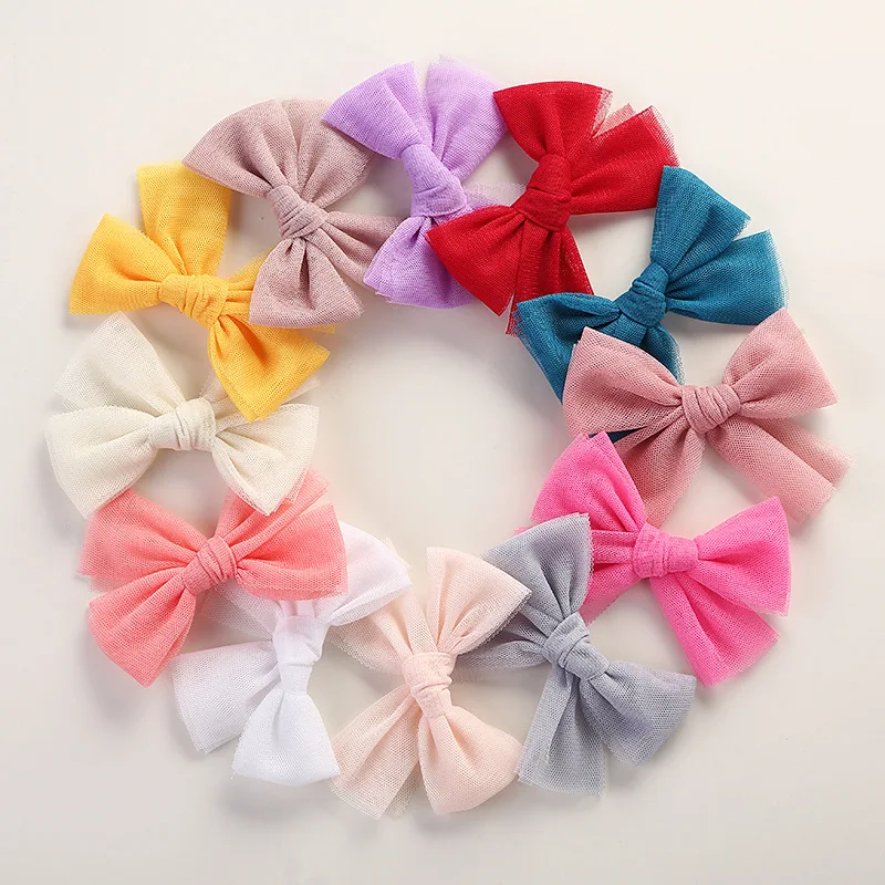 Baby Girl Hair Clips Bow Hairpin for Children Lace Beach Hairclip Candy Color Hooks Kids Cute Accessories Headwear