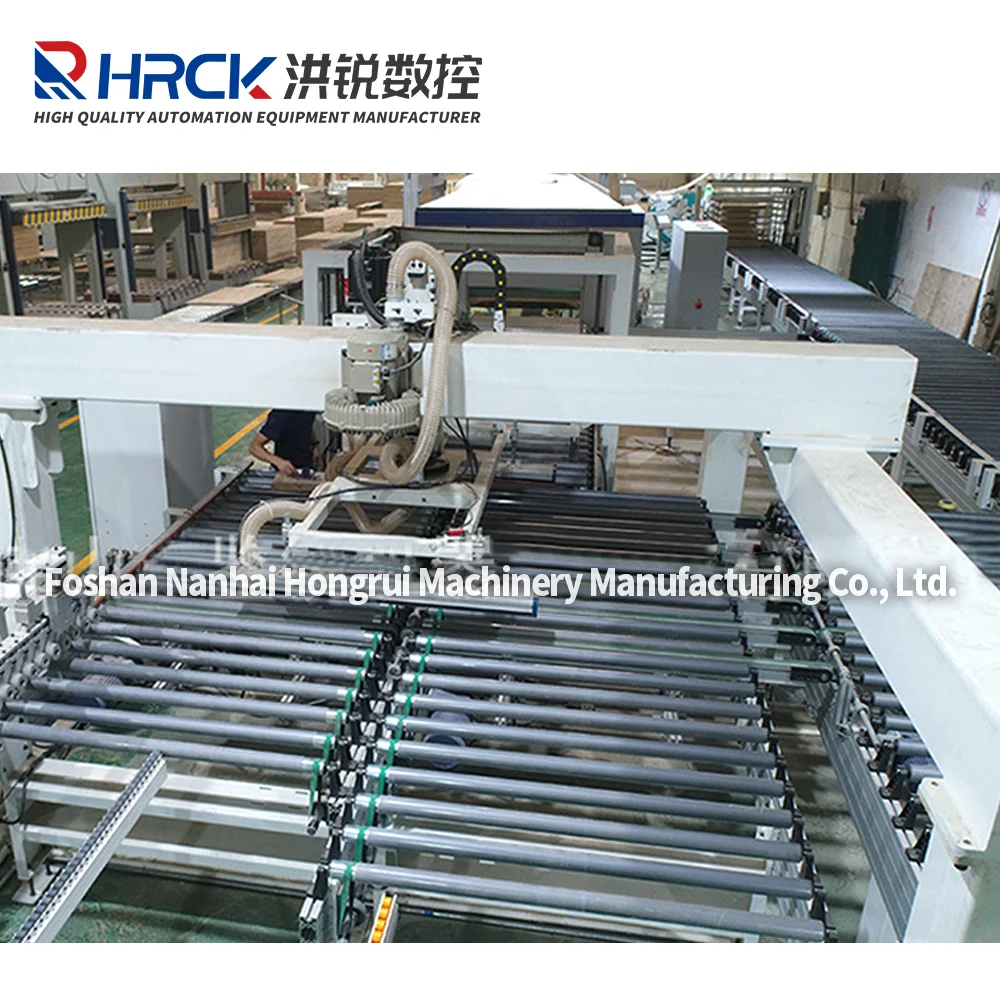 Double row straight roller table of Hongrui stable conveying edge banding machine