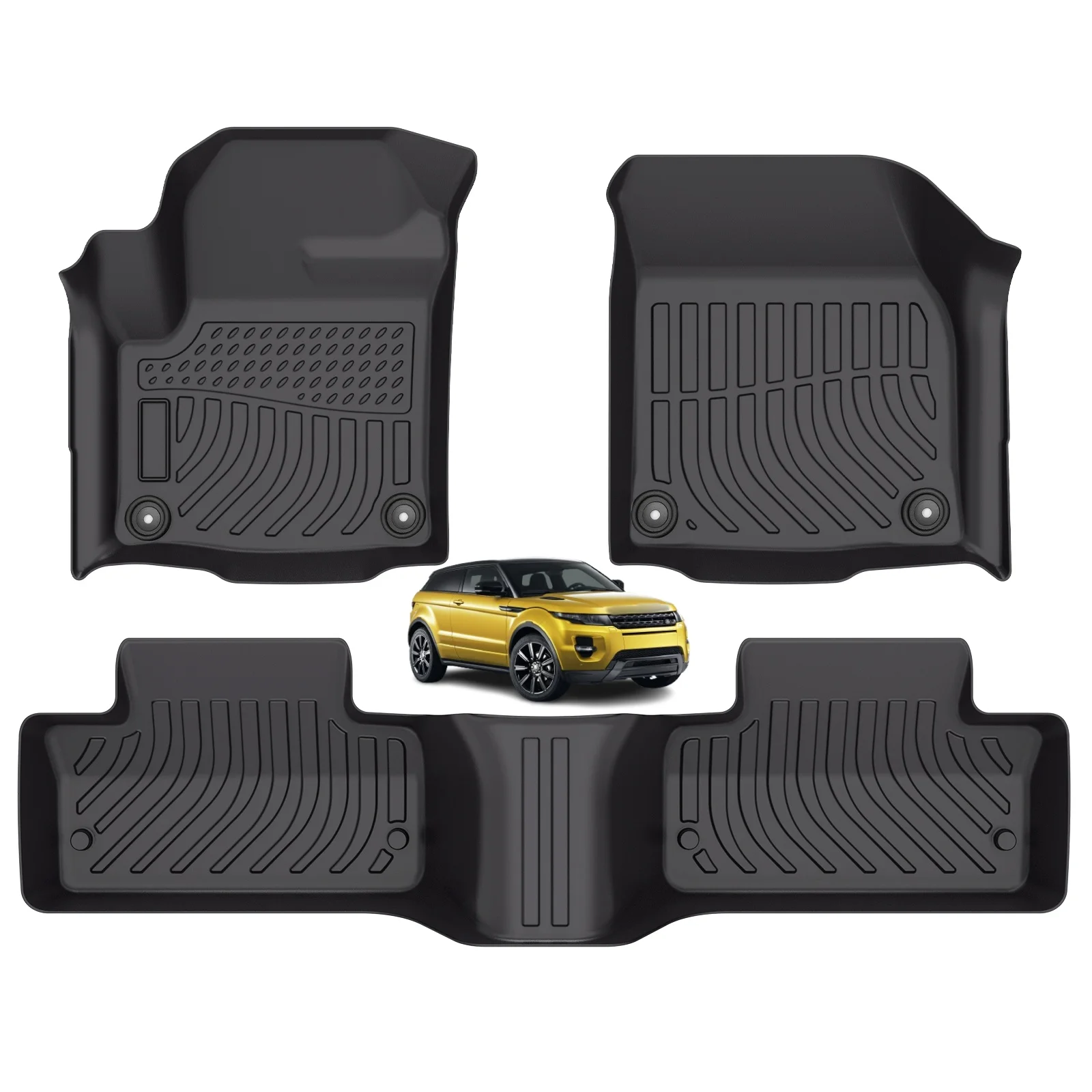 Полный набор специальных автомобильных вкладышей металлический логотип новый дизайн коврик для автомобиля Land Rover Range Evoque багажника коврики спинки
