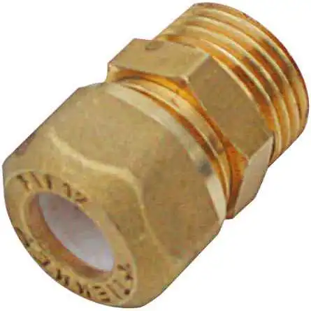 Stainless Steel Male Connector Straight Fitting P.T.E.F. Olive-18 X 1 ...