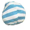Small light blue striped 18-inch