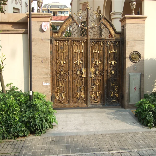 Prima Custom Nice Iron Gates Ornamental Gate Design Main Gate for Sale
