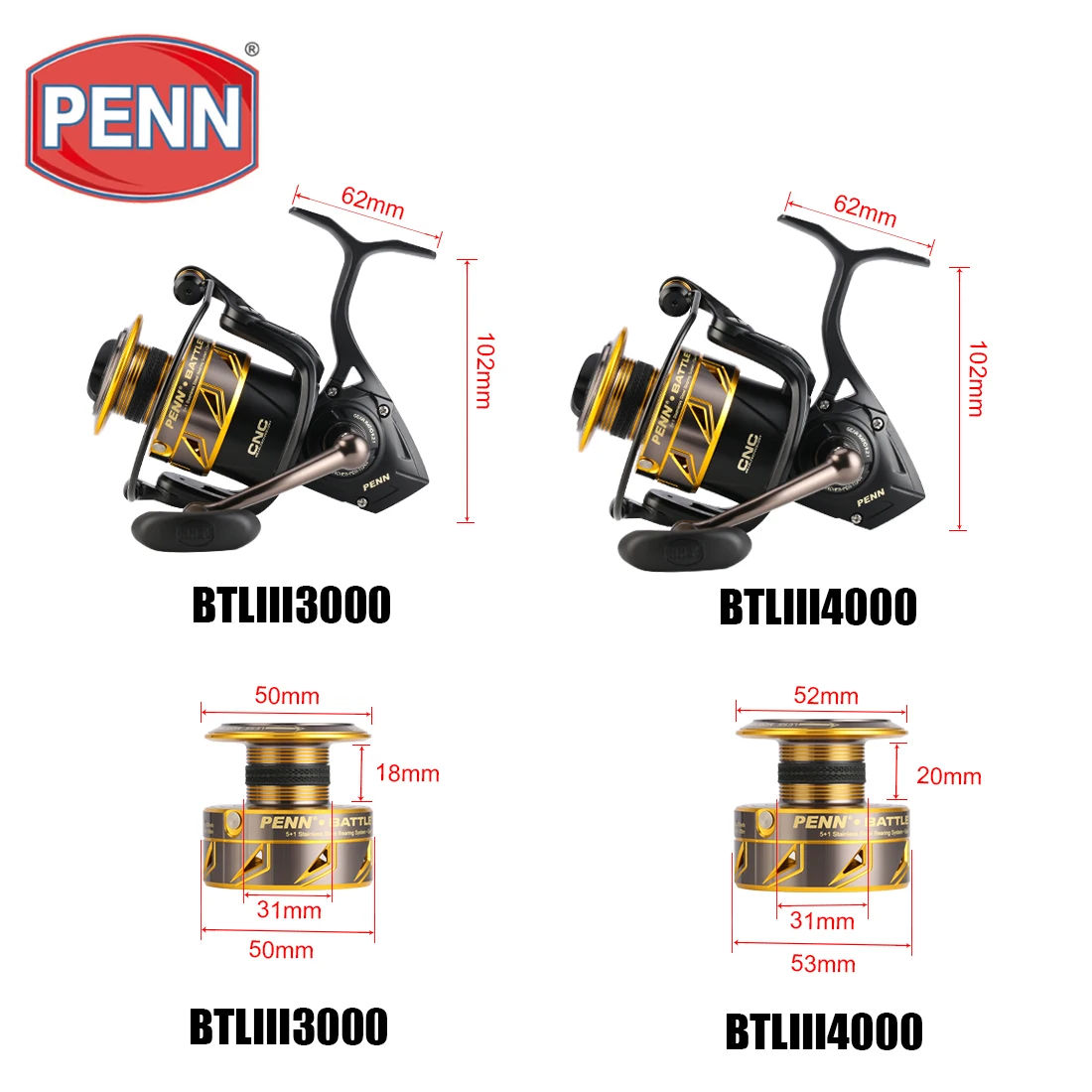 100 Original Penn Btl Iii Penn Battle Saltwater Spinning Fishing Reels