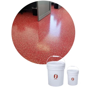 Environment Friendly Indoor Outdoor Floor Self Flowing Flat Epoxy Material Upgraded Wear Resistant Color Sand Floor Paint