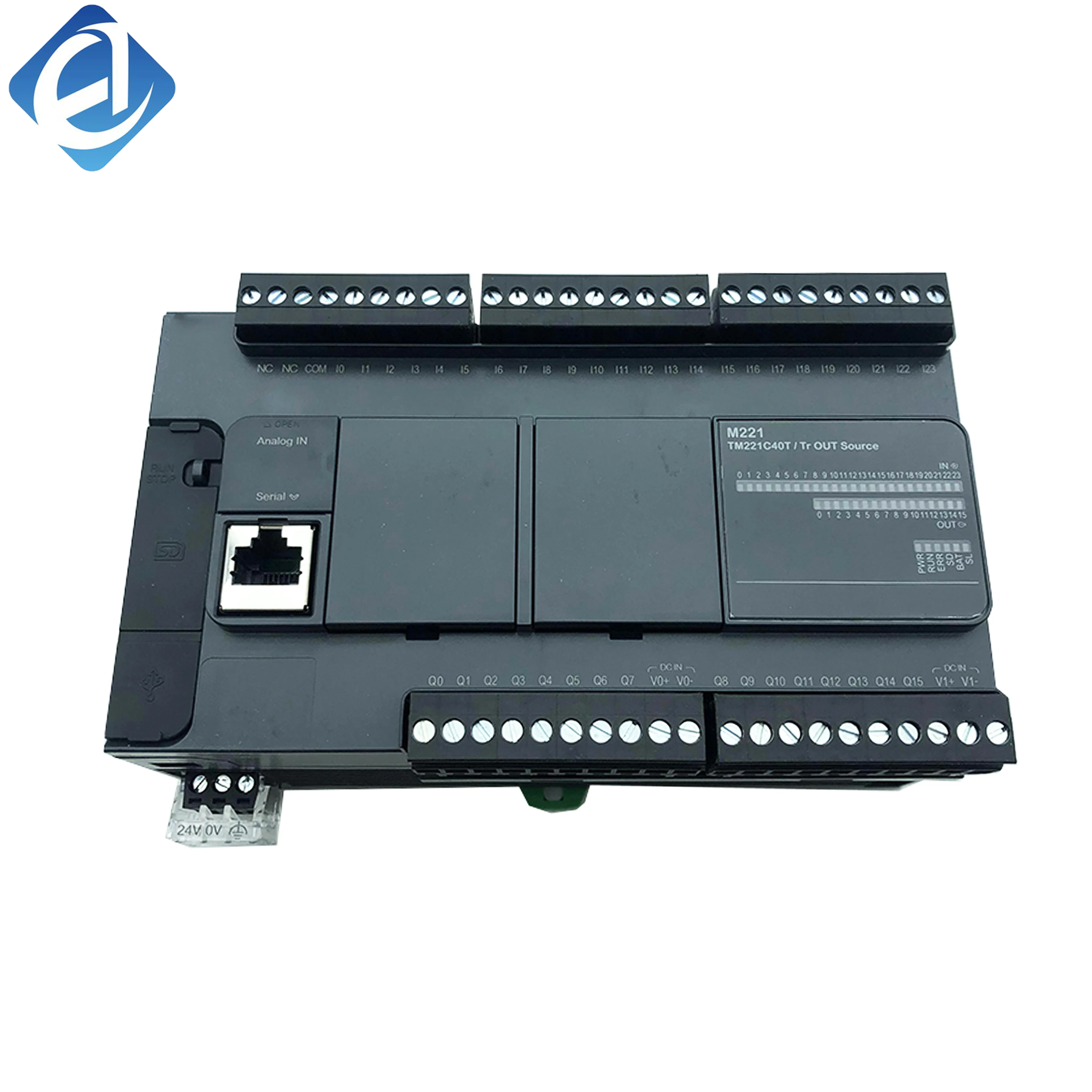 New Original TM221C40T Modicon M221 series compact PLC. Equipped with 40 I/O points, transistor output, high-speed counting and standard communication interfaces. Compact and cost-effective, it delivers stable logic control 