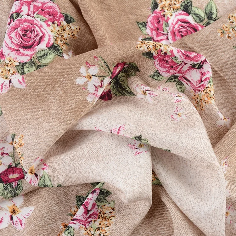 Горячая Распродажа, готовый цвет, опция, высокое качество, новый принт, 100% вискоза, вискоза, поплин с цветочным принтом, ткань для платья