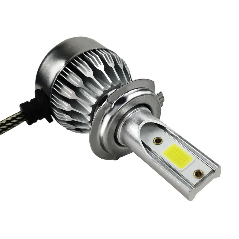 New Update C6 Without Fan H8 H9 H11 Low Beam High Heat Dissipation Aluminum Fanless C6 Led Headlight for Auto Lighting