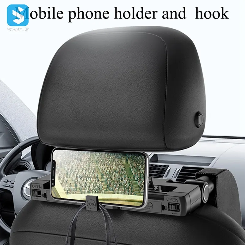 HPDOM Poggiatesta Auto Cuscino per seggiolino Auto, poggiatesta Collo Auto Protezione Collo, Supporto poggiatesta Sedile Supporto Retrattile, Adatto per Adulti e Bambini,A-03