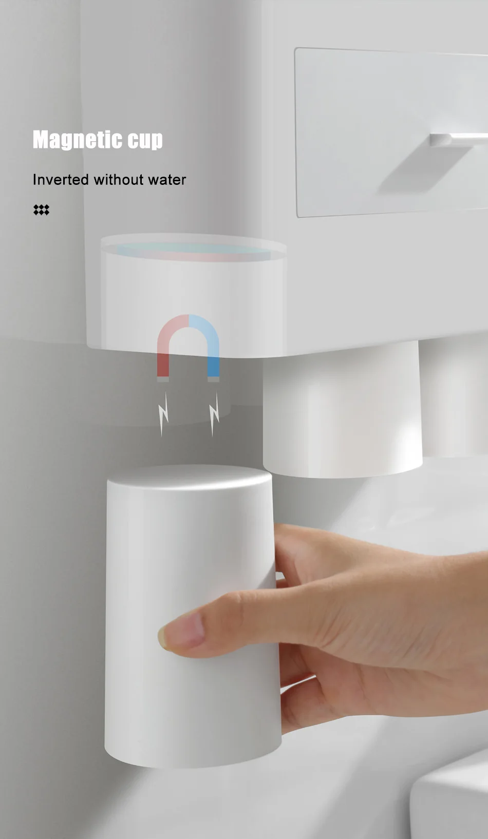 Automatic Toothpaste Dispenser Toothbrush Holder With Cups No Nail Wall Stand Shelf Bathroom Accessories Sets