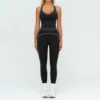 7028 Gilet &amp; 7028 Pantalon - Noir Haut de Gamme