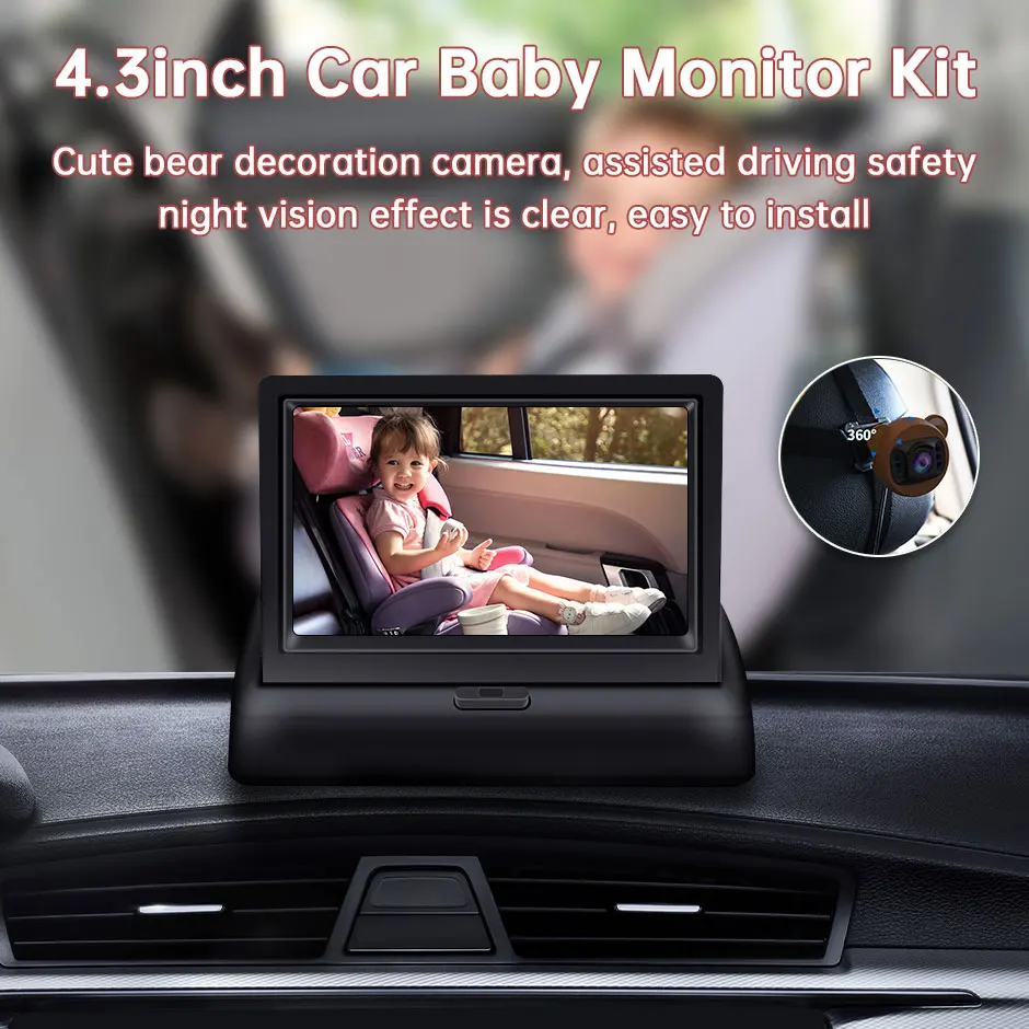 4.3inch Car Baby Monitoring Car Camera Monitor Hot Selling Car Baby