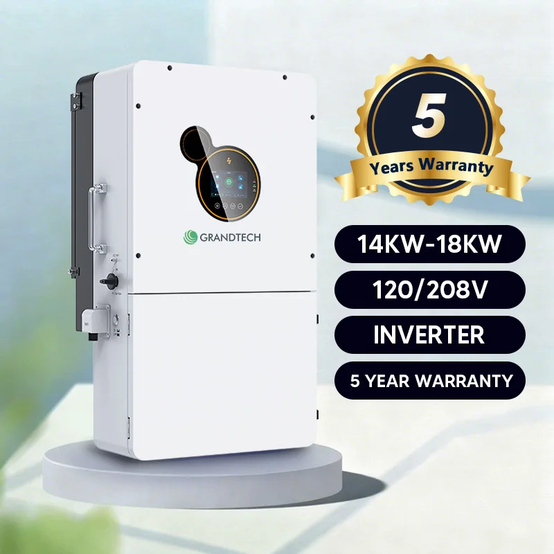 Srne Hybrid Solar Storage Inverter Touchable Screen14KW 16000W 18kw Dual AC Peak Power Support Single Phase 220vac 208v Parallel