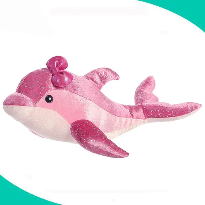 stuffed pink dolphin