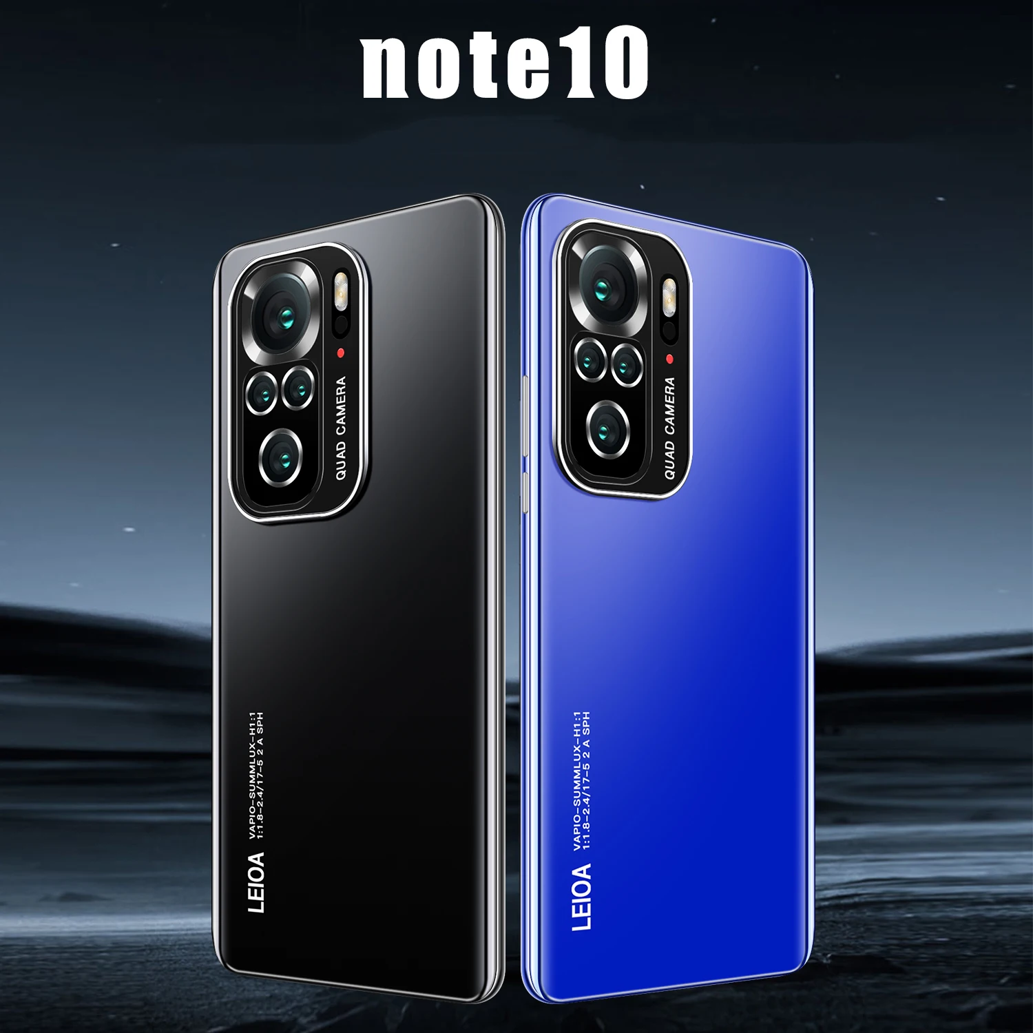 Двойная SIM-карта Note10pro, два режима ожидания, Nano SIM-карта, полноэкранный дисплей высокой четкости, Съемная батарея, разблокировка распознаванием лица, задняя камера со светодиодом