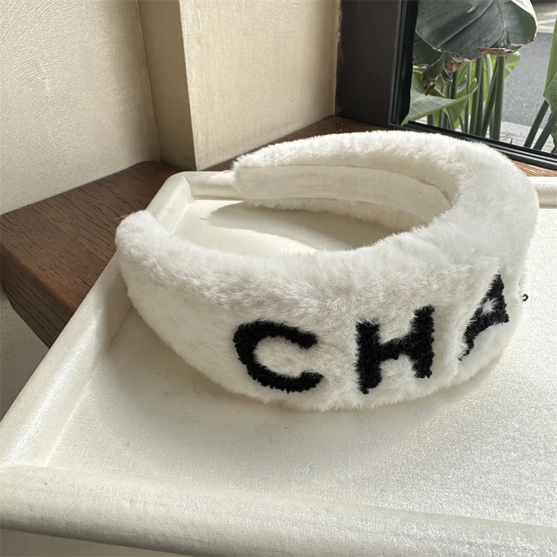 Luxury Catalogue Designer Inspired Headbands Famous Brand Double C Wide