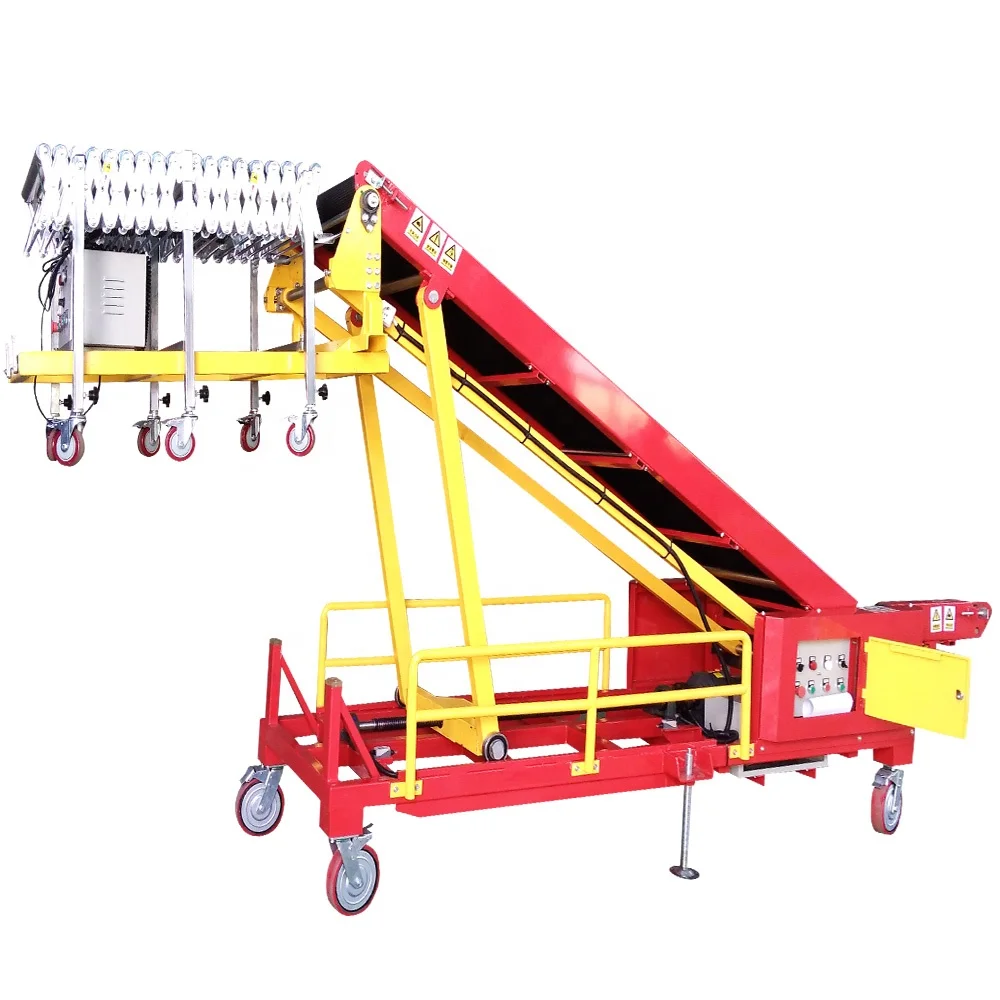 50KG Rice Bag Truck Loading & Unloading Telescopic Conveyor Container Unloading