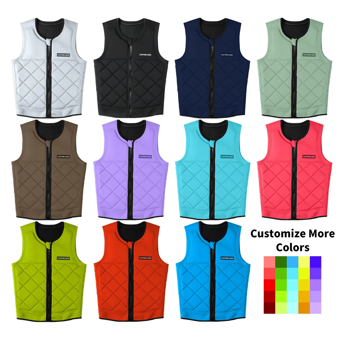 Tilpasset voksen wakeboard støtvest for menns og kvinner sitt svømmelivst vest EPE-skum båtfart raftering PFD neopren livvest