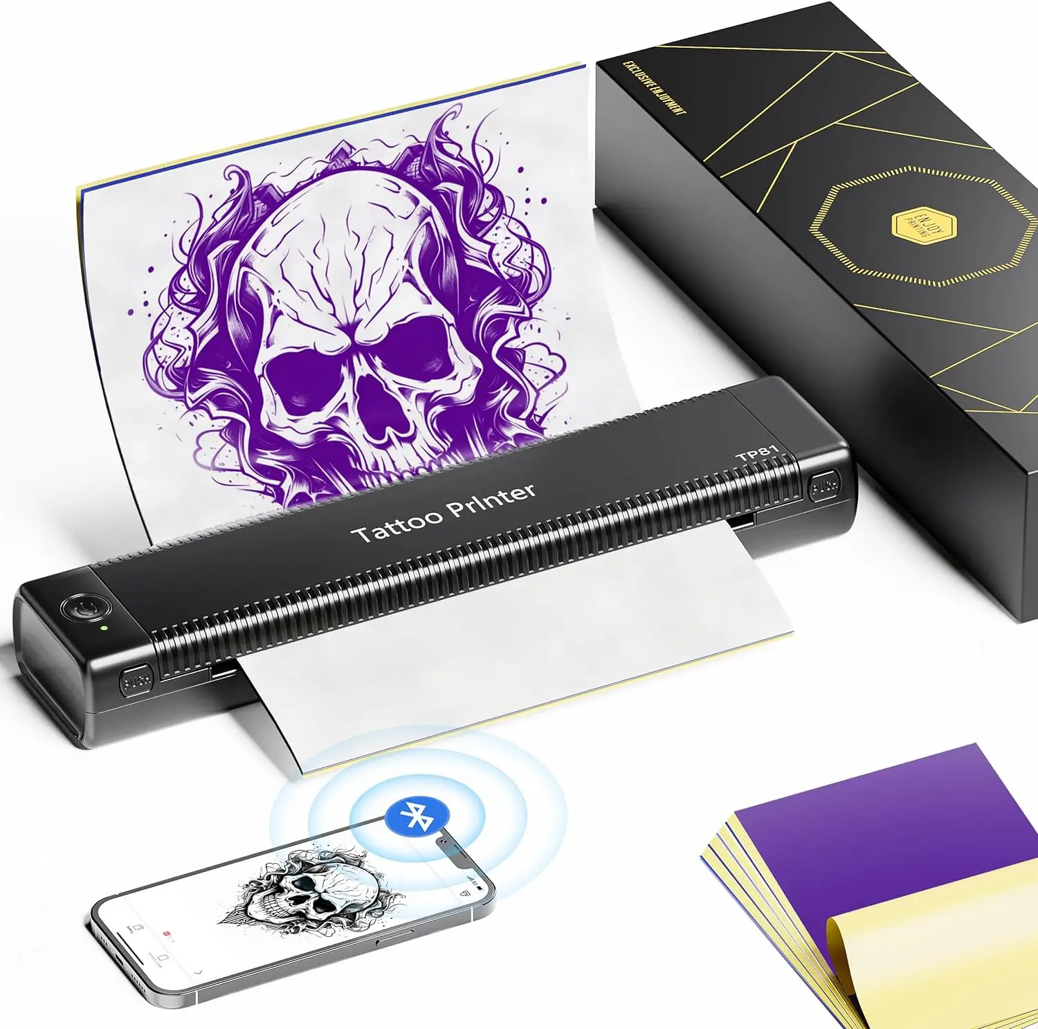 MO8F 刺青コピー機 転写Bluetooth TATTOOサーマルコピー機 MO8F 刺青コピー機 転写Bluetooth TATTOOサーマルコピー機 Amazon.co