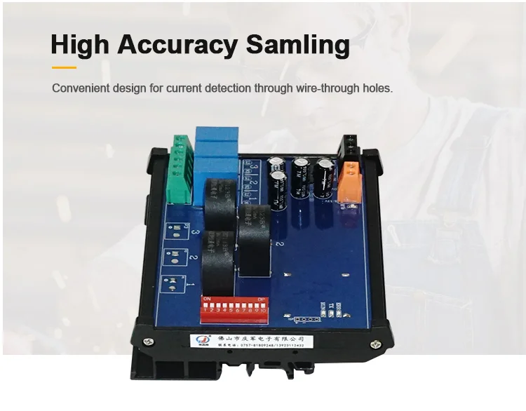 product huaqingjun 3 channel rs485 current voltage transformer detect module 001a high precision rs485 modbus rtu acquisition module357-5
