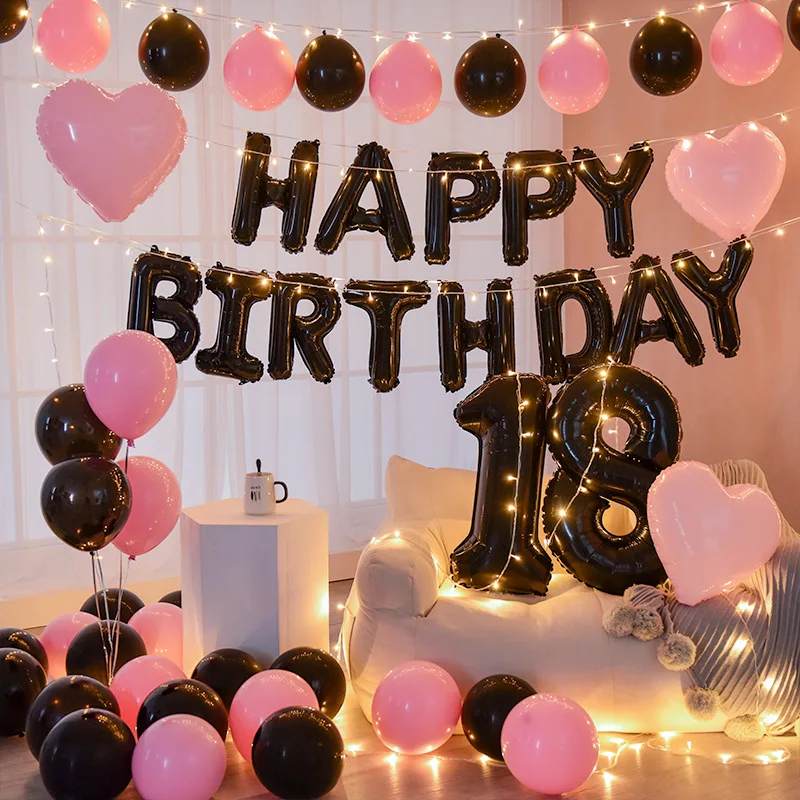 Decorazioni Compleanno 18 Anni Viola - Palloncini, Banner, Torta Per Festa Donna - Foto 2