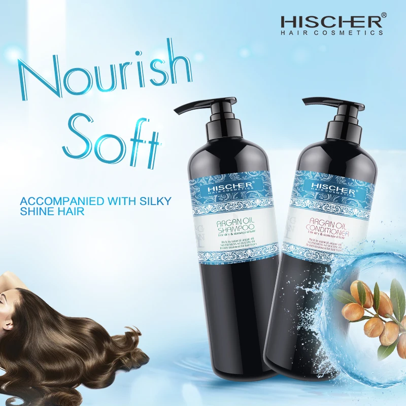 Фирменная торговая марка Hischer, оптовая продажа, органический шампунь для роста волос, против выпадения волос, аргановый шампунь для волос для отеля, Марокко