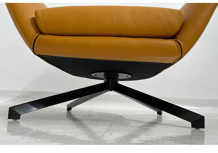 Office Modern Home Leather Ottoman Unique Shaped New Furniture Live Room Leisure High-End Sofa Leisure Chair supplier