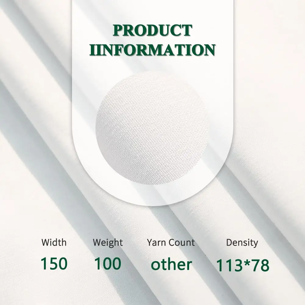 Factory Cheap Price Spun Polyester Fabric Woven White Thobe Fabric for Dubai Toyobo Fabric