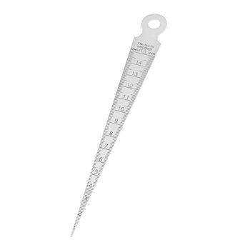 Stainless Steel Taper Gage Stainless Steel Welding Taper 1-15mm Scale Gauges Measuring Tool Ruler