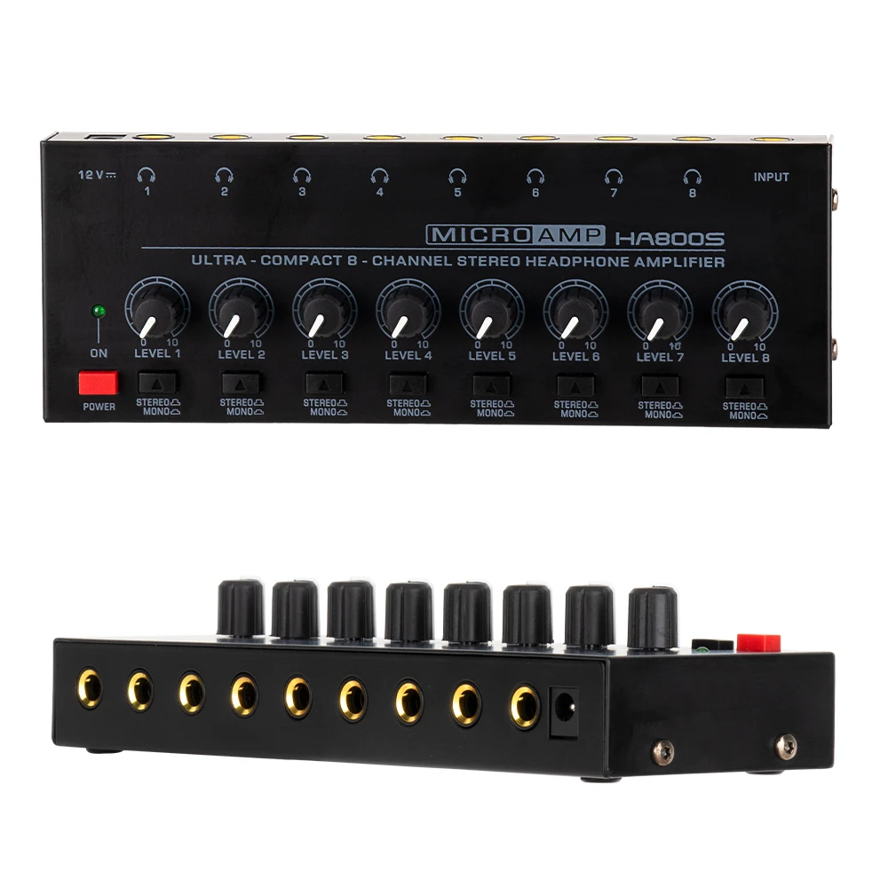 HA800S MICROAMP, 8-channel headphone amplifier, each channel with ...