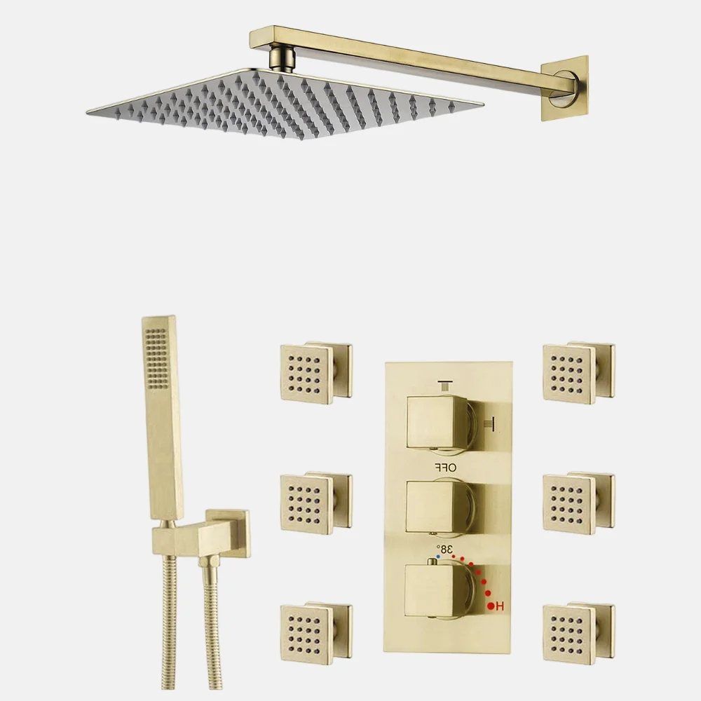 Brushed Gold Shower Mixer