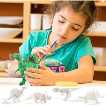 2 Pcs pintura brinquedo dinossauro - Kit pintura dinossauro artesanato, desenho  dinossauro com caixa embalagem colorida DIY presente criativo Uwariloy