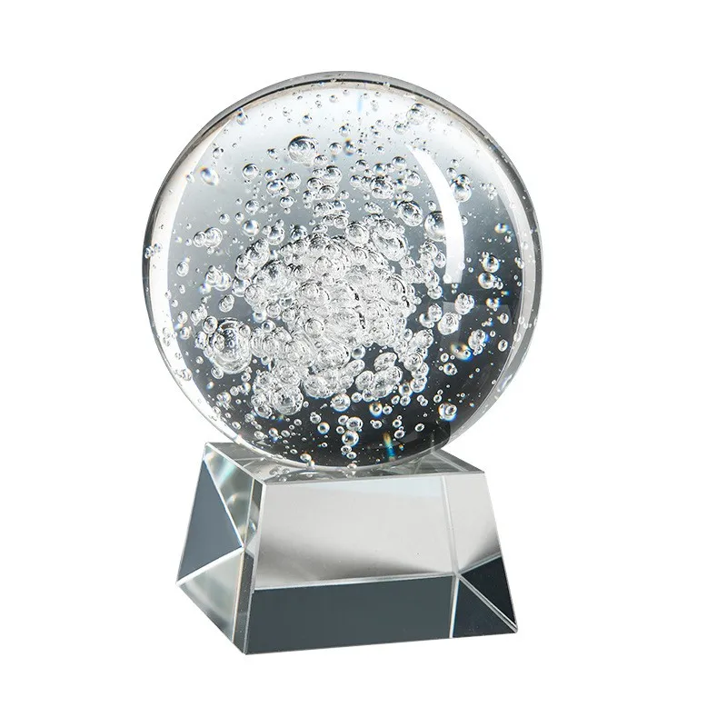 Different Sizes Clear Glass Air Sphere Fengshui Crystal Crafts Home Decor Crystal Bubble Ball