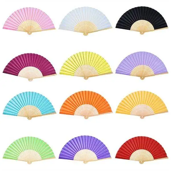 Рекламная продукция, подарки, изготовленный на заказ бумажный вентилятор, таможенный пластиковый вентилятор с складной ручкой