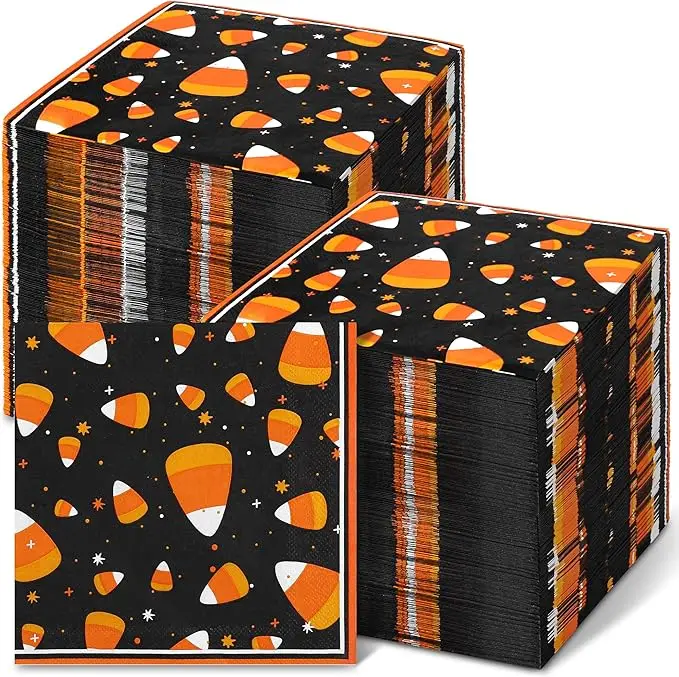 Набор принадлежностей для Хэллоуина набор высококачественной прочной одноразовой посуды страшная Ночная готика с привидениями жуткие салфетки Упаковка из 20 штук