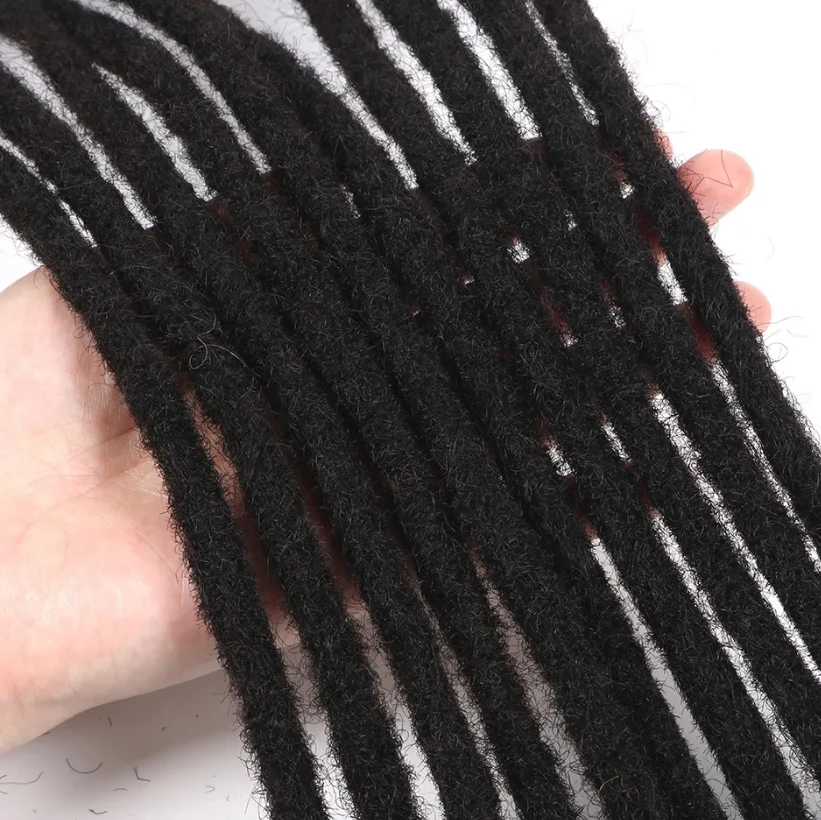 6Inch-24Inch Dreadlock Extensions Human Hair for Men/Women 100% Real Human Hair Permanent Dreadlocks