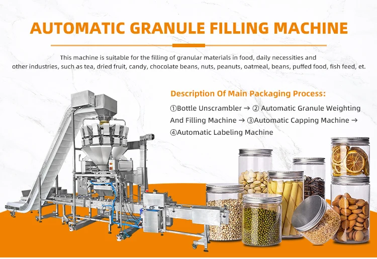 Automatic Industrial Pecan Nuts Cans And Nuts Filling And Coffee Bean