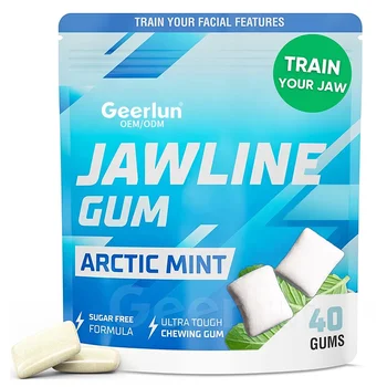 OEM ODM Sugar Free Hard Gums Train Facial Features Strength Jawline Gum Mint Flavor Hard Chewing Gum