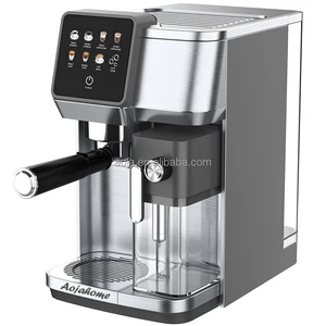 Semi- Automatic Touch Screen Intelligent Coffee Machine for Household Latte Americano Espresso Coffee Machine With Milk Tank