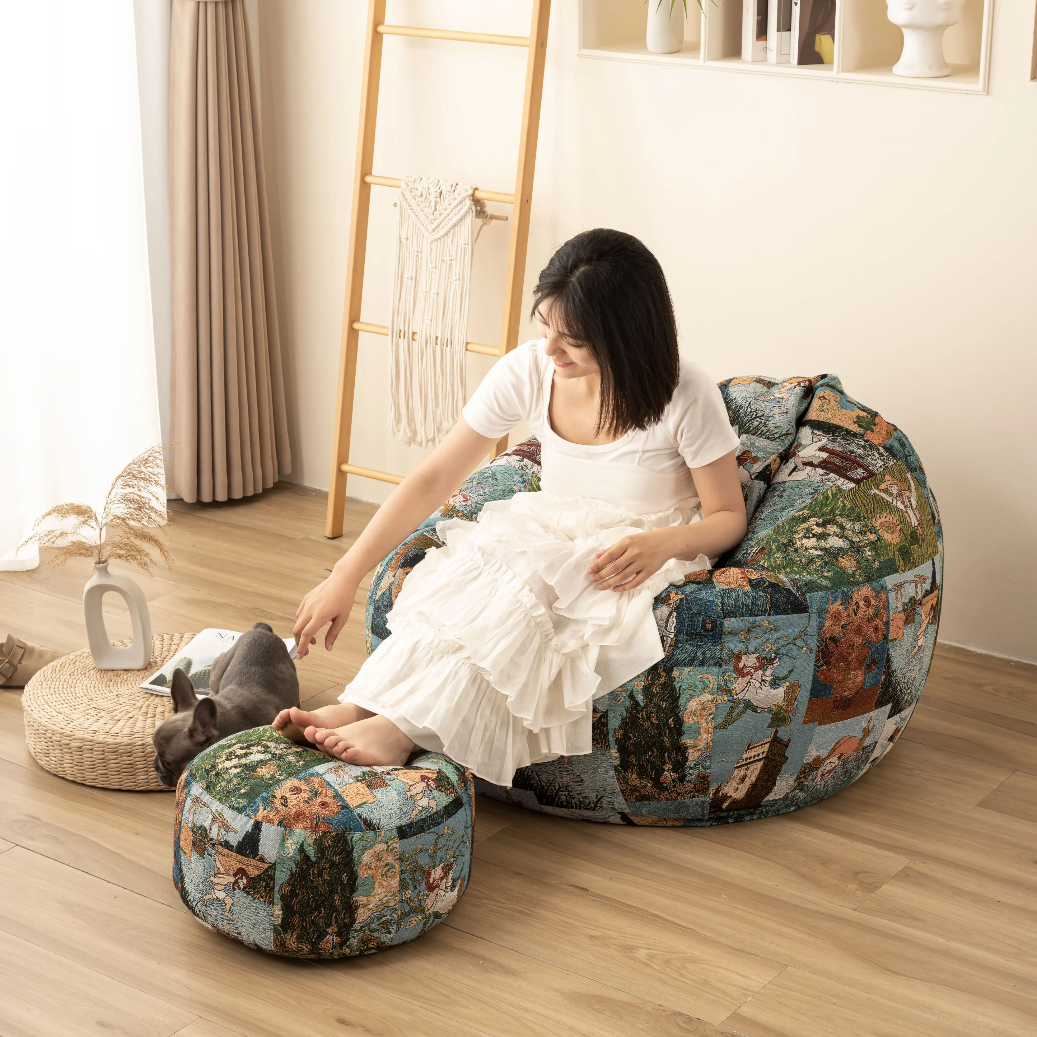 Aliexpress Couch Puff Cushion Chair Comfy Tapestry Bean Bag Sofa