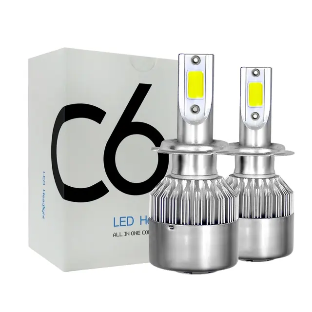 C6 LED Headlight Bulbs H4 H13 72W High Power 881 H1 H7 H3 9005 9006 880 H11 LED Headlight C6