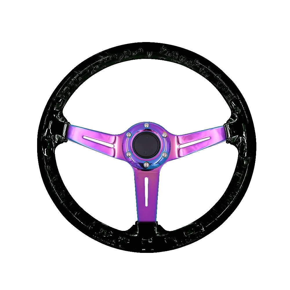 6hole 350mm Deep Dish Vip Clear Crystal Bubble Neo Spoke Steering