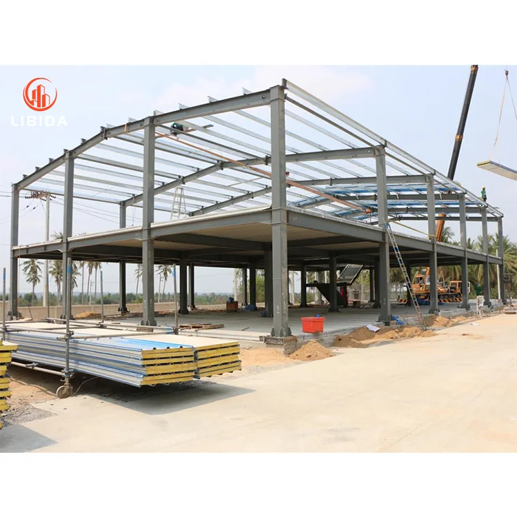 Fast Assembled Two Story Steel Structure Warehouse