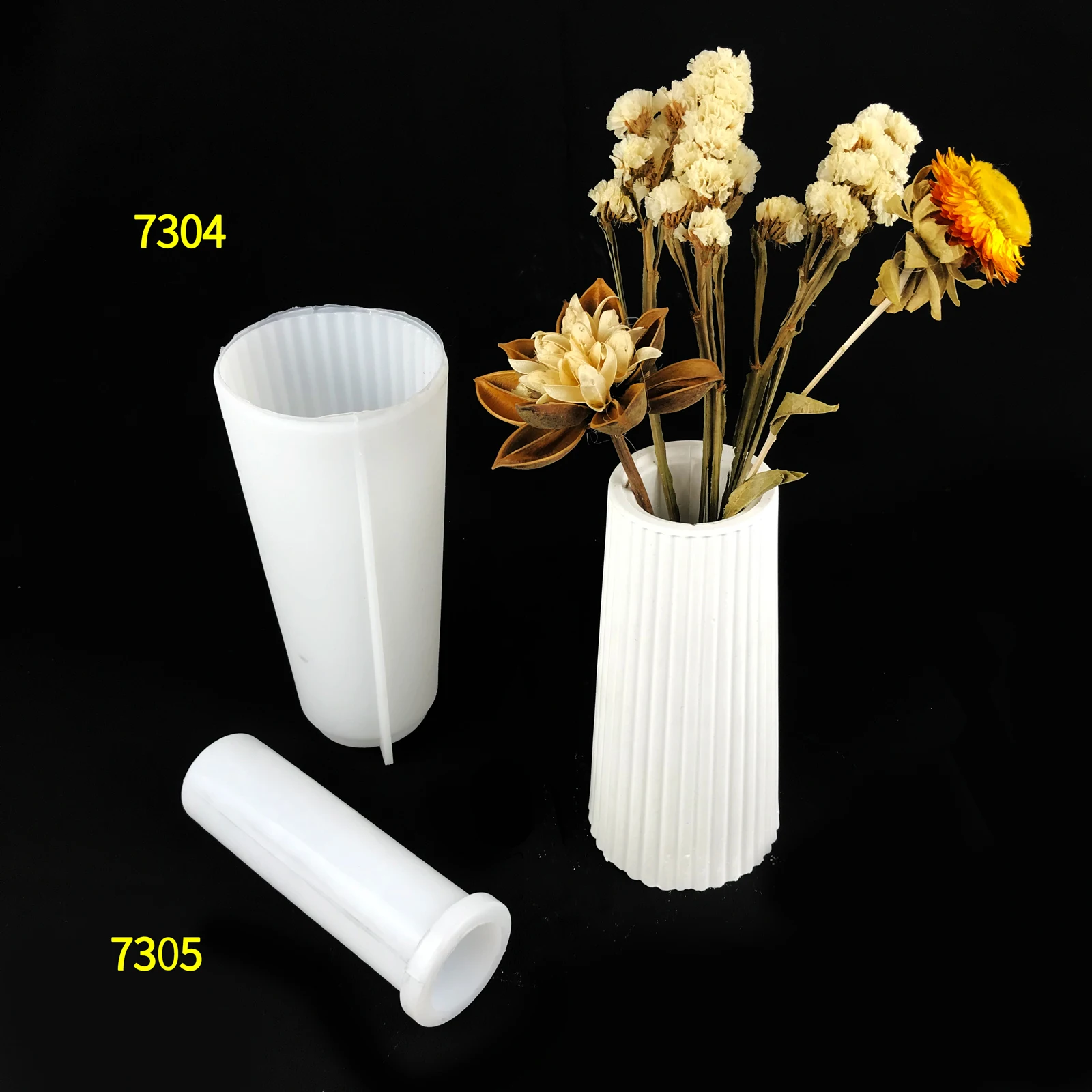7305 Oversized Vase 7.5 Inch Cylindrical Silicone Mould For Vase With