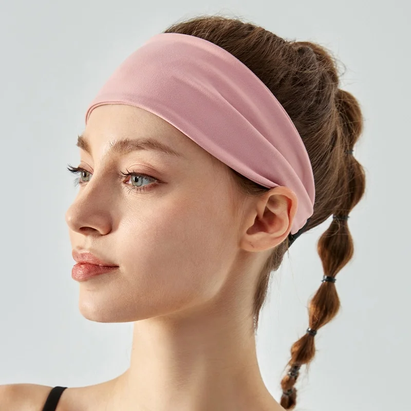 Fashionable Breathable Canvas Yoga Fitness Headband Summer Running Bare Exercise Sweat-A preview