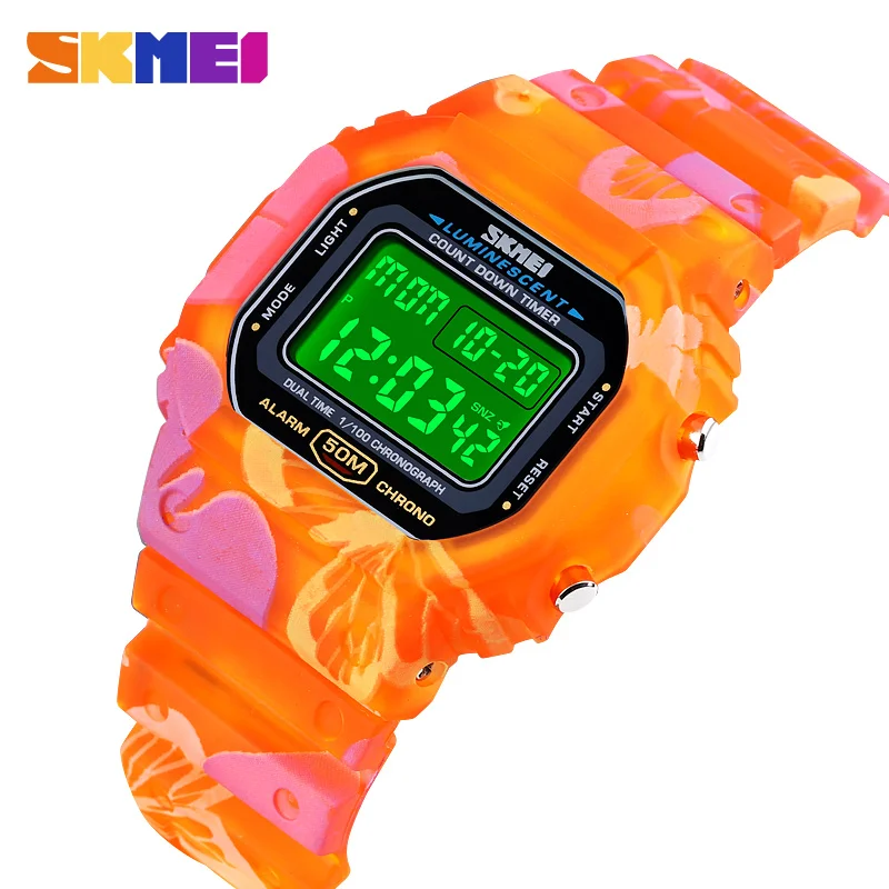 skmei 1627 mujer mu eca colorida reloj deportivo digital