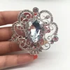 Placcato argento + strass di cristallo