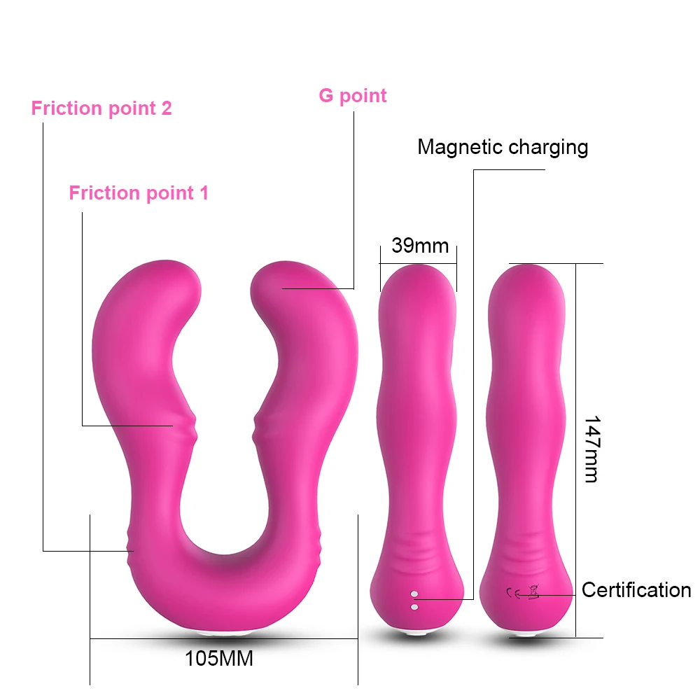 Juguetes sexuales automáticos con carga magnética inalámbrica para mujeres,  vibrador de silicona de doble extremo, juguete sexual lésbico| Alibaba.com