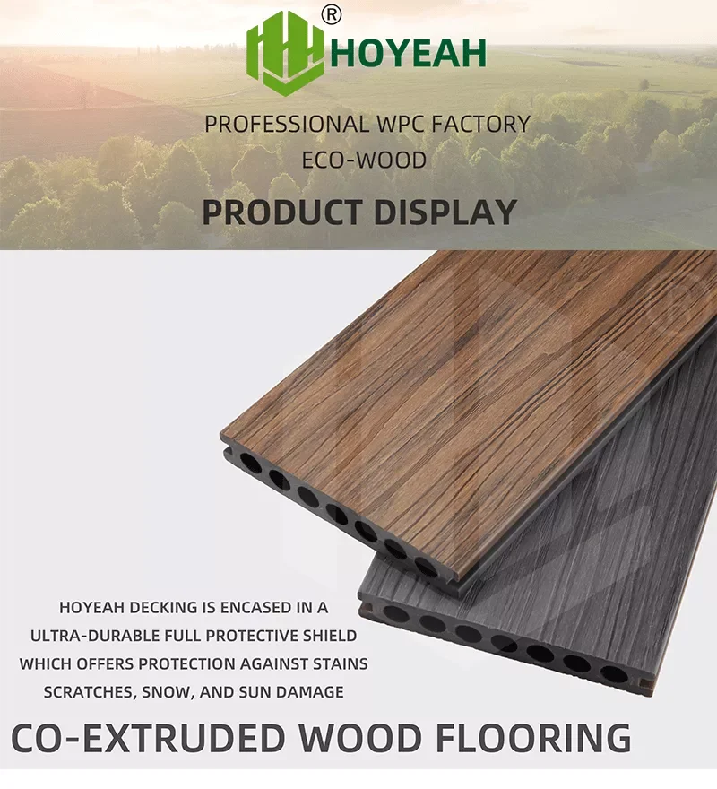 Hoyeah 15022 Wpc Decking Antifading Coextrusion Composite Decking