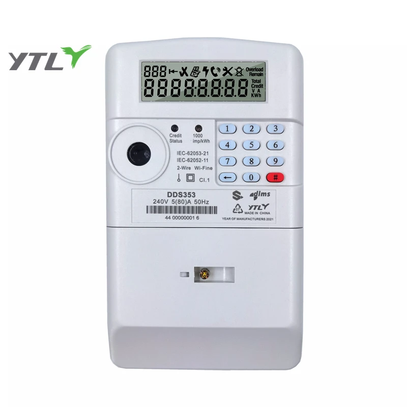 YTL Prepaid Meter  Split Type Single Phase Two Wires Vending Software DLMS Protocol Supplier Electricity Meter