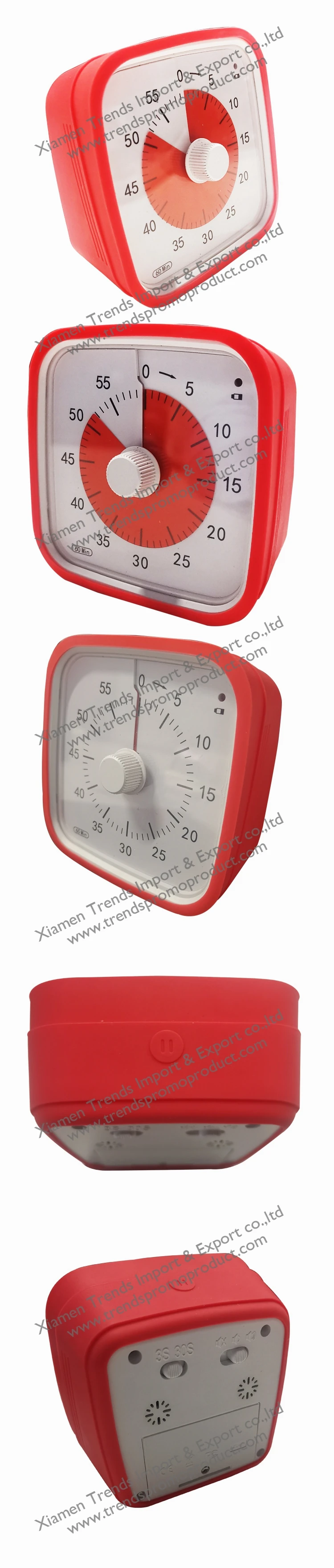 Silent countdown classroom 60 minute time out student analog visual timer for kids children child study learning school analogue